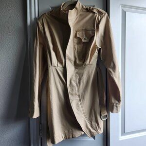 CUTELYCOVERED Girl's Size Medium, Tan, Lightweight, Trench Coat